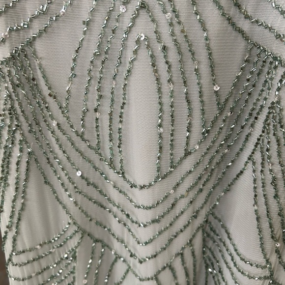 Adrianna Papell Mint BEADED Blouson Gown - Picture 4 of 5